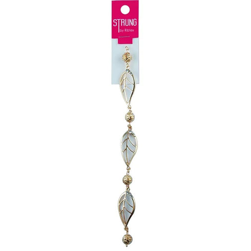 Open Leaf Feature & Ridge Ball Strung Beads (available in 2 colours)